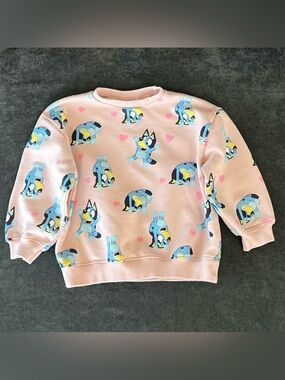 Zara X Bluey Girls Heart Sweater Size 3-4